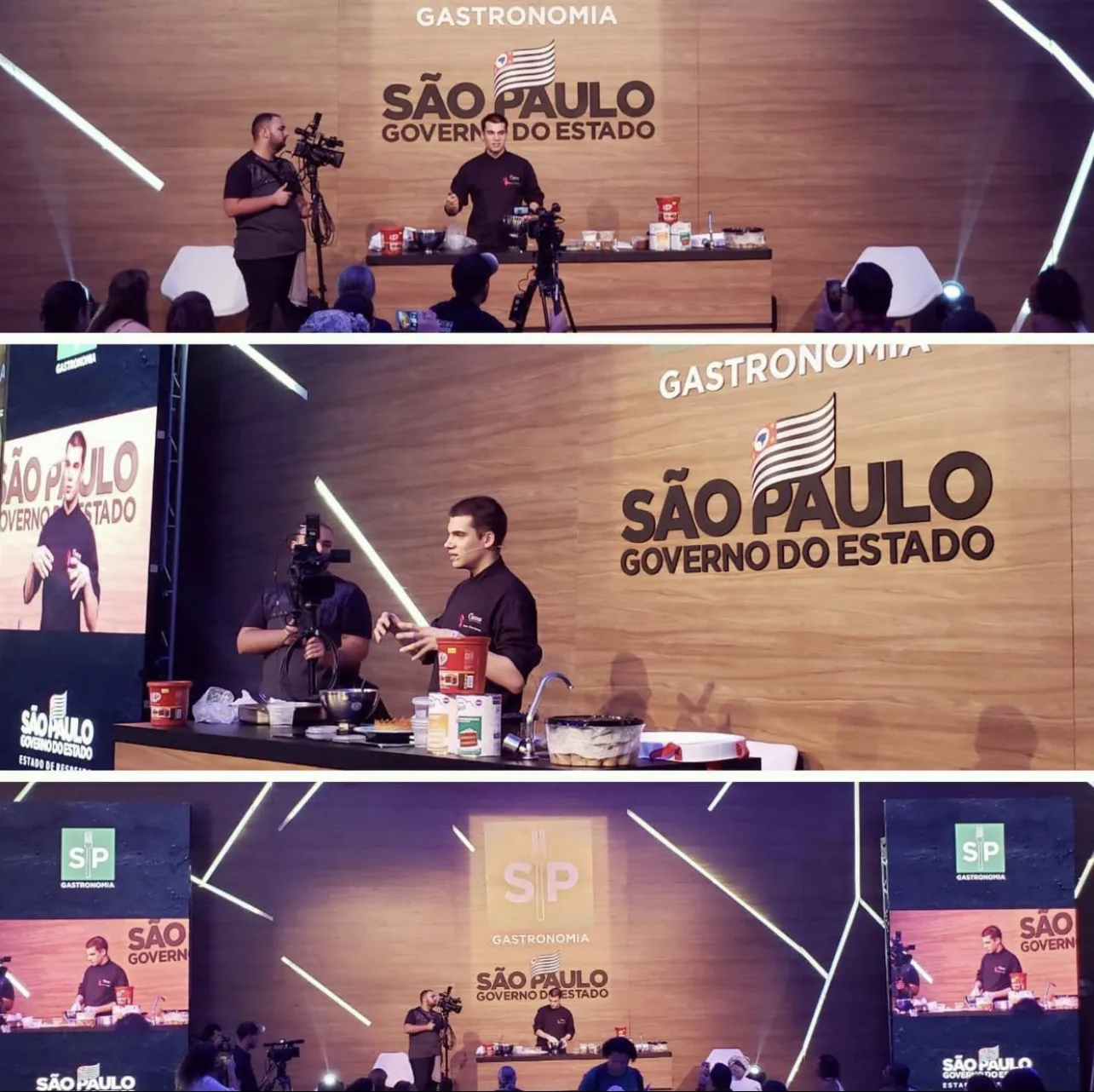 Pedro Nery no palco oficial do Governo do Estado de SP — Gastronomia